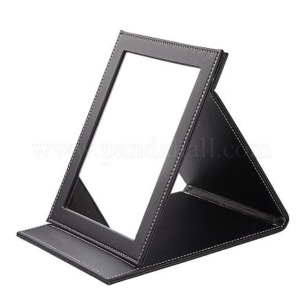 PUレザー鏡  長方形  ブラック  23x18.1x2.1cm MJEW-D002-01-1