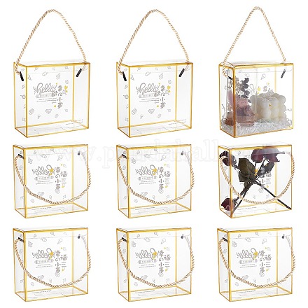 Cajas de regalo transparentes para dulces para mascotas CON-WH0084-73A-1