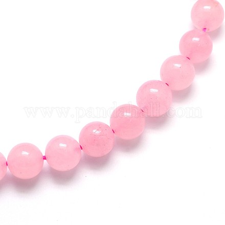 Natural Rose Quartz Round Beads Strands G-O047-04-10mm-1