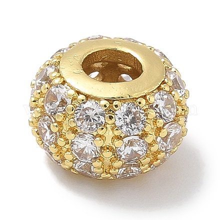 Стойки обшивки латунь микро проложить кубического циркония бусы KK-L224-017G-1