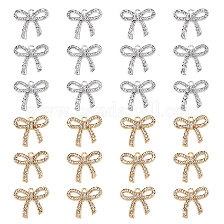 24шт. 2-х цветный сплав с подвеской из горного хрусталя FIND-DC0006-23-1