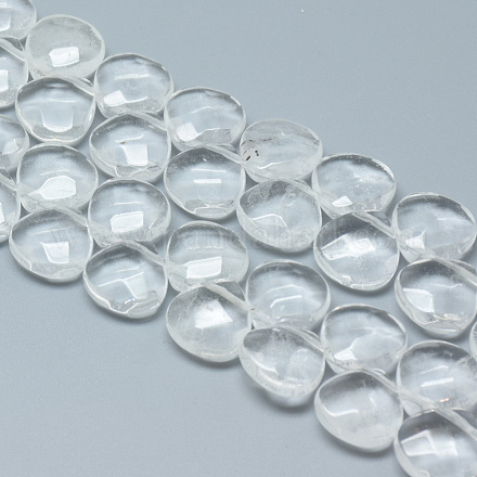 Hebras de abalorios de cristal de cuarzo sintético G-T066-17-1