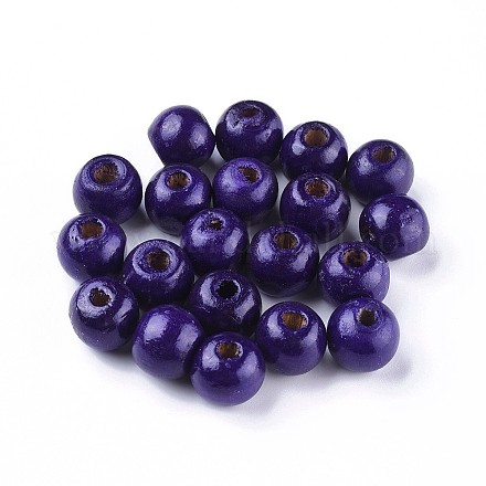 Perles en bois naturel teint X-WOOD-Q006-12mm-12-LF-1