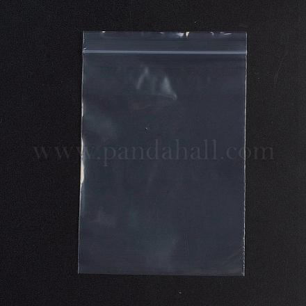 プラスチックジップロックバッグ  再封可能な包装袋  トップシール  セルフシールバッグ  長方形  ホワイト  13x9cm  片側の厚さ：2.1ミル（0.055mm）  100個/袋 OPP-G001-F-9x13cm-1