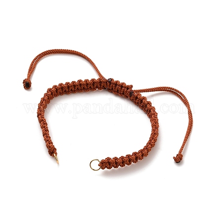 Fabrication de bracelet en cordon de nylon tressé réglable AJEW-JB00761-03-1
