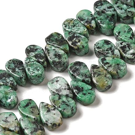 Brins de perles synthétiques turquoise africaine (jaspe) G-B064-B50-1