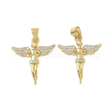 Латунные микро проложить кубического циркония подвески KK-L243-24G-1