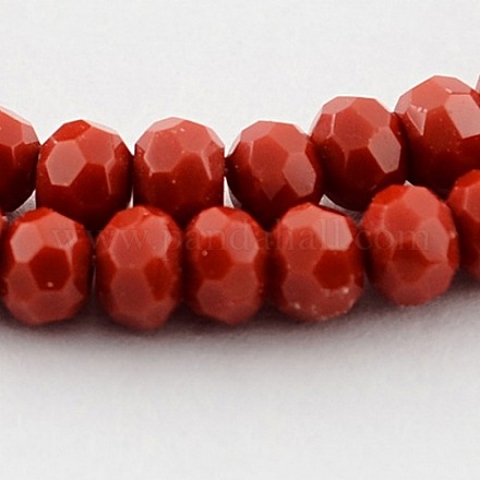 Faceted Imitation Jade Glass Beads Strands X-GLAA-R136-3mm-21-1
