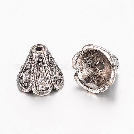 Tibetischen Stil Legierung Perlenkappen PALLOY-D348-42AS-1