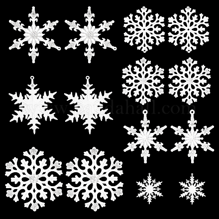 Ahandmaker Winter Schneeflocke Ornamente Acryl transparente Anhänger Winter Wunderland Party Dekorationen hängen Wirbel Dekorationen Weihnachten Schneeflocke hängen Dekorationen für Weihnachten Hochzeit TACR-GA0001-01-1