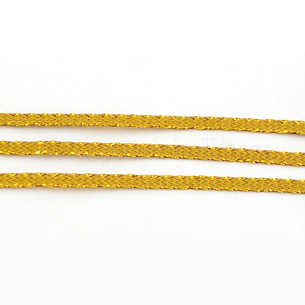 Плетеный металлический шнур для изготовления украшений MCOR-R001-3mm-04-1