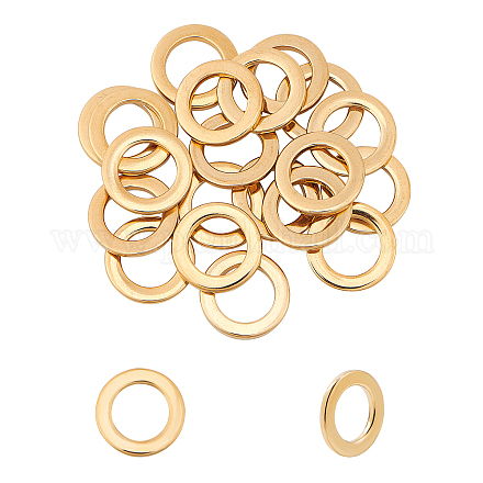 Unicraftale 20pcs 18mm anillo de oro enlaces encanto anillos de enlace de acero inoxidable conectores de marcos circulares o anillo de patrón enlaces de joyería para pulsera collar fabricación de joyas STAS-UN0005-30-1