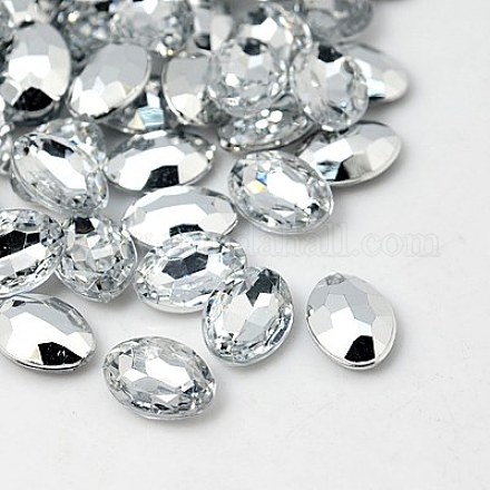 Cabuchones de diamante de imitación de acrílico de Taiwan imitación GACR-A007-8x10mm-01-1