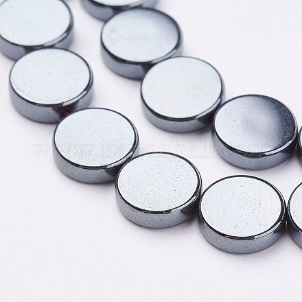Chapelets de perles en hématite synthétique sans magnétiques G-F396-22-8x2mm-1