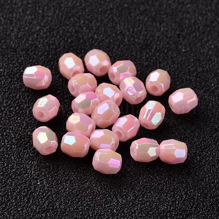 Perles acryliques en poly styrène écologique plaquées couleur ab TACR-L003-44-1