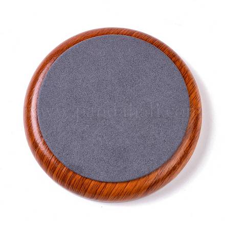 Плоские круглые деревянные браслеты ювелирных изделий pesentation выставочный лоток ODIS-P008-15B-02-1