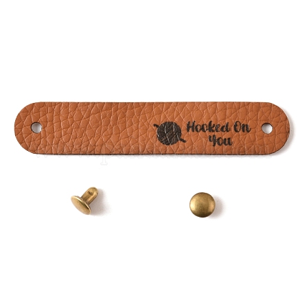 Этикетки из искусственной кожи DIY-WH0321-19B-1