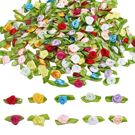 Gorgecraft 200 pièces 10 couleurs polyester rose ornements DIY-GF0006-84-1