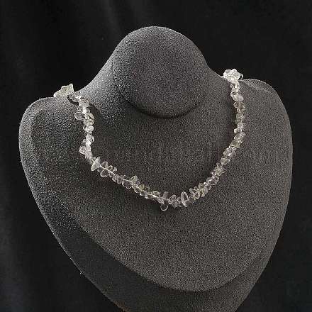 Ожерелья из бисера с натуральным лимонным кварцем для мужчин и женщин NJEW-G159-01C-1