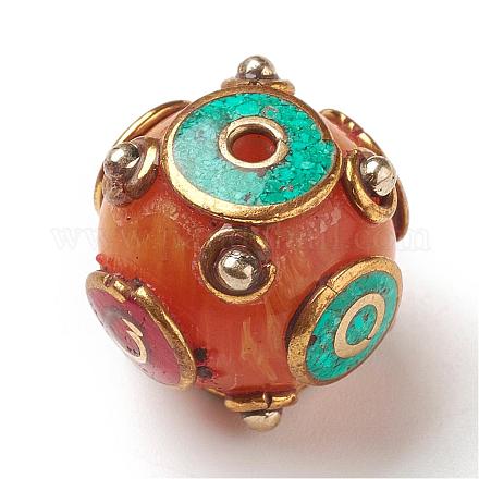 Tibetische Stil Perlen TIBEB-P001-01H-1