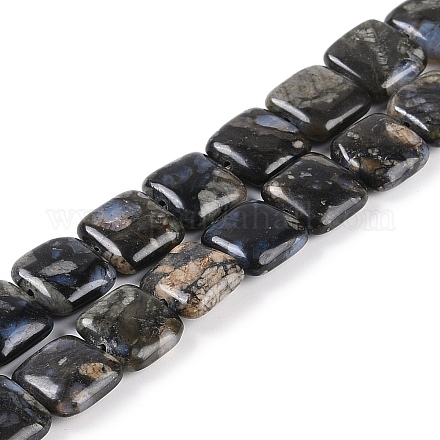 Бусины из натурального глаукофана G-C141-F01-02-1