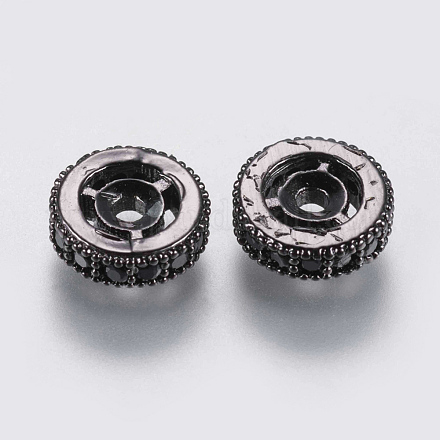 Perles de zircone cubique micro pave en Laiton ZIRC-G132-10B-1