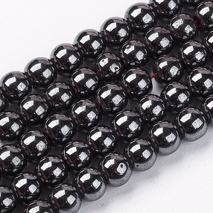 Chapelets de perles en hématite synthétique magnétique X-G-Q893-6mm-1
