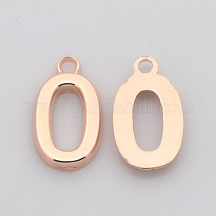 Plating Zinc Alloy Number Charms PALLOY-A062-0RG-NR-1