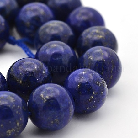 Naturales lapis lazuli teñidos abalorios redondos hebras G-G735-06-8mm-1