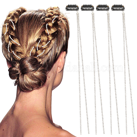 10 шт. заколки-кнопки для волос со стразами&nbsp;OHAR-CA0001-06-1