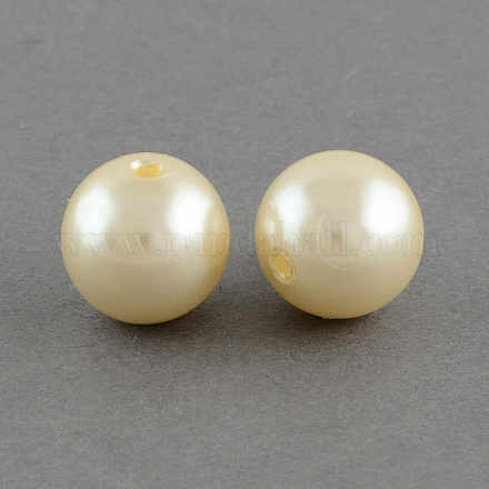 ABS Plastic Imitation Pearl Round Beads SACR-S074-20mm-A61-1