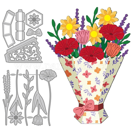 Углеродистая сталь разрезает трафареты DIY-WH0309-2338-1