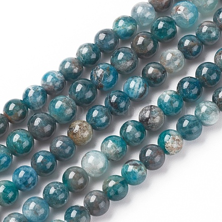 Natural Apatite Beads Strands G-L554-01-6mm-1