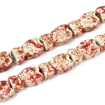 С напылением окрашенные синтетические бирюзовые бусинки TURQ-T004-16C-1