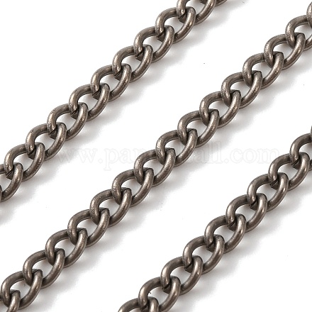 チタンカーブチェーン  溶接されていない  スプールで  生（メッキなし）  5x3x1mm&nbsp;CHS-A021-01A-1
