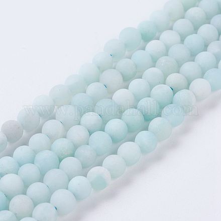Chapelets de perles en amazonite naturelle G-J376-19F-4mm-1