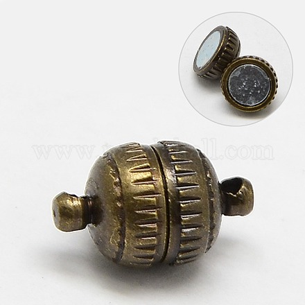 Brass Magnetic Clasps KK-MC023-2AB-NF-1