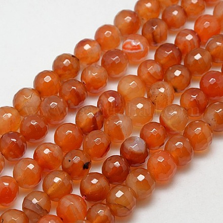 Natural Agate Round Beads Strand G-L084-14mm-24-1
