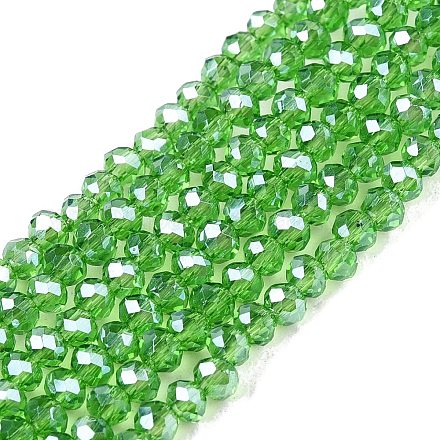 Стеклянные бусины с гальваническим покрытием  EGLA-A044-T1mm-A11-1