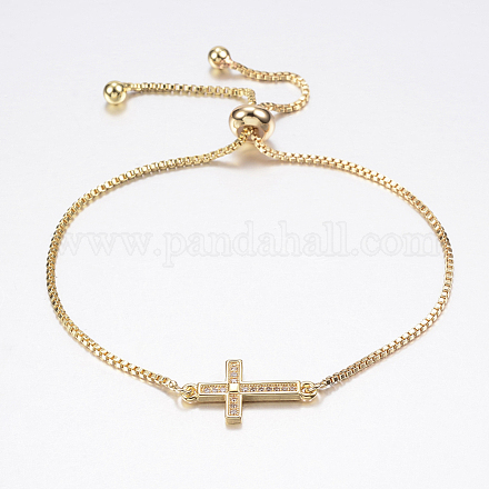 Adjustable Brass Bolo Bracelets BJEW-P200-11G-1