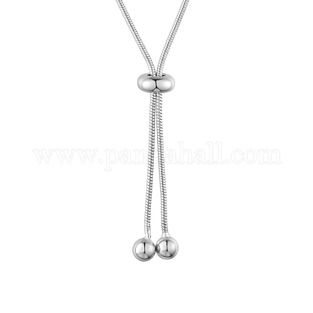 Shegrace 925 collares de cadena de serpiente de plata esterlina JN829A-1