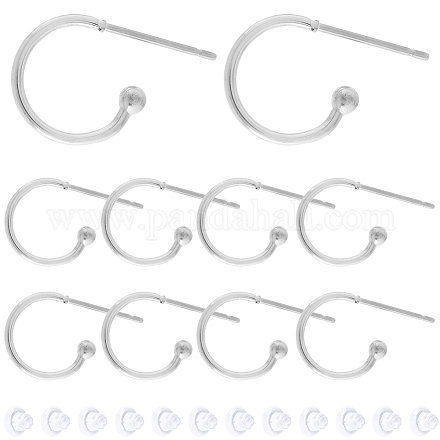 40 шт. фурнитура для сережек-гвоздиков из нержавеющей стали 304 STAS-SC0010-33P-1