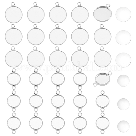 Наборы для изготовления плоских круглых подвесок своими руками DIY-UN0002-89-1