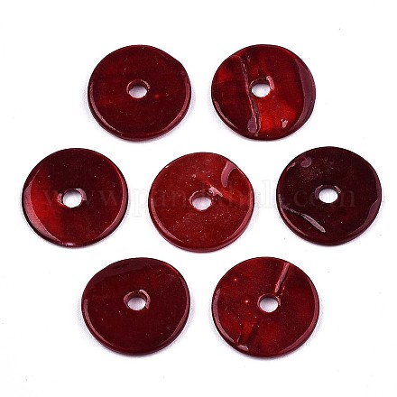 Spray Painted Natural Freshwater Shell Beads X-SHEL-S276-107D-1