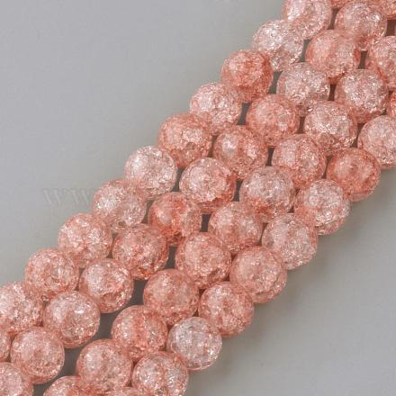 Chapelets de perles en quartz craquelé synthétique GLAA-S134-12mm-02-1