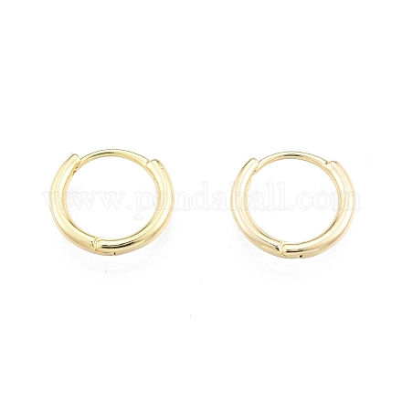 Brass Huggie Hoop Earrings for Women EJEW-G322-01G-1