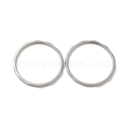 304 anillo de dedo de acero inoxidable RJEW-I101-03D-P-1