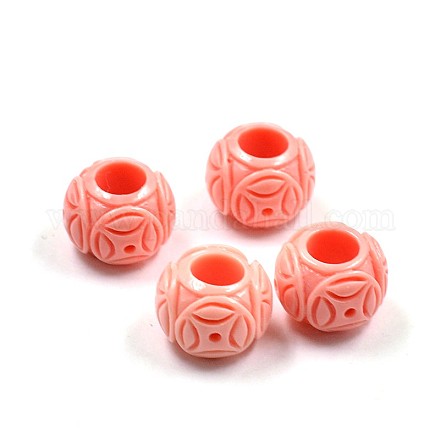 Rondelle Dyed Synthetical Coral Beads CORA-P001-10-1