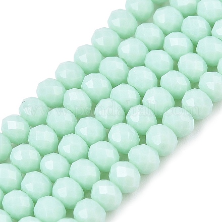 Непрозрачный сплошной цвет имитация нефрита стеклянные бусины пряди EGLA-A044-P3mm-D14-1