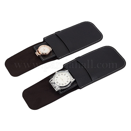 2 шт. прямоугольный чехол для хранения часов из искусственной кожи AJEW-GO0001-85D-1